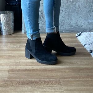Suede Lug Sole Boots